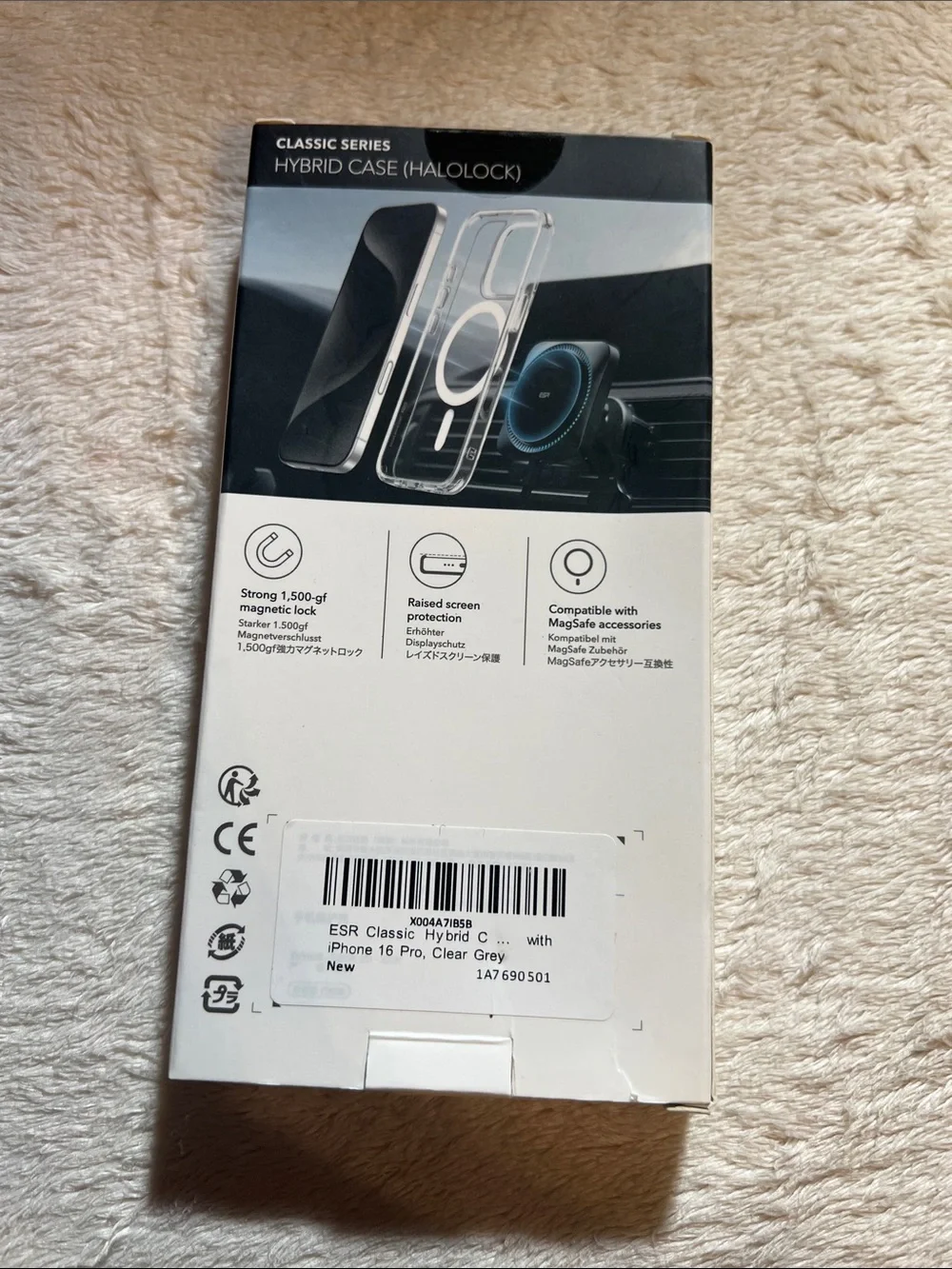 iPhone 16 Pro HaloLock Magnetic iPhone Case Clear and Grey